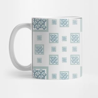 Multi grid in soft blue grey. A fresh, clean geometric pattern. Mug